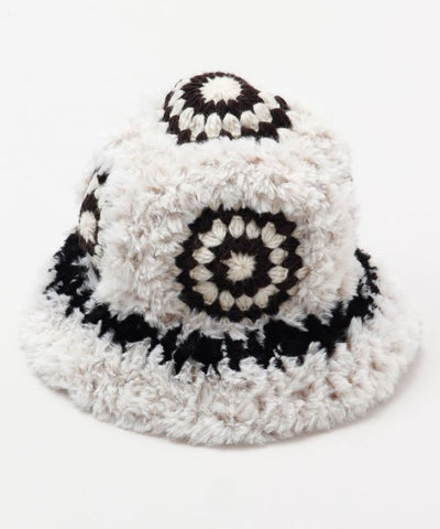 Fur Yarn Crochet Hat