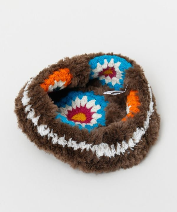 Fur Yarn Crochet Hat