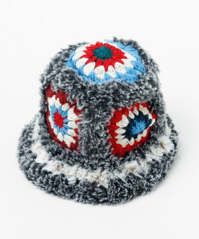 Fur Yarn Crochet Hat