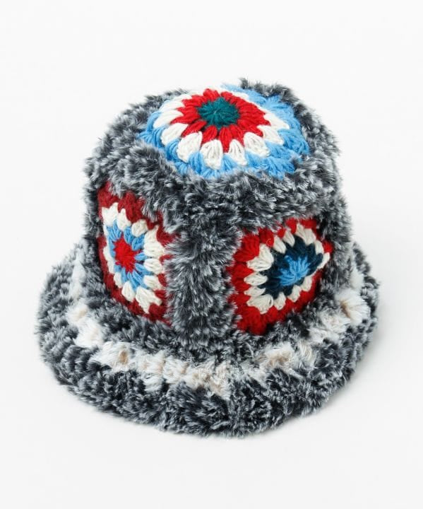 Fur Yarn Crochet Hat