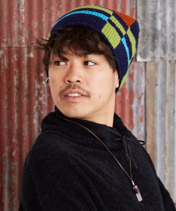 Deep Color Block Beanie