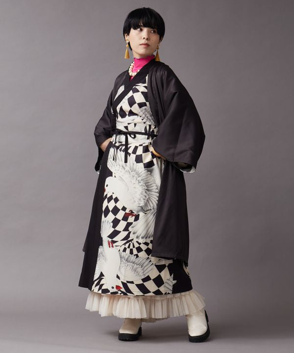 TAMAO SHIGEMUNE x KAYA Modern Kimono Dress BK HATO TAMAO SHIGEMUNE x KAYA Modern Kimono Dress BK HATO