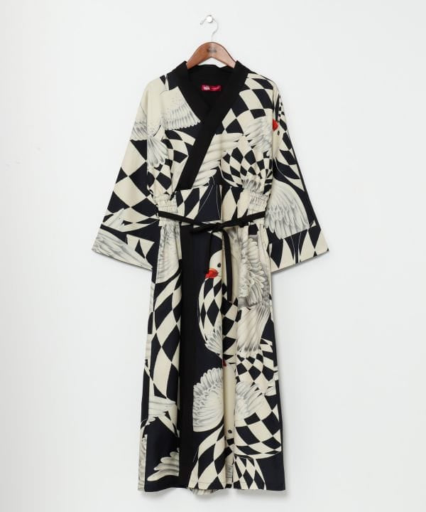 TAMAO SHIGEMUNE x KAYA Modern Kimono Dress BK HATO TAMAO SHIGEMUNE x KAYA Modern Kimono Dress BK HATO