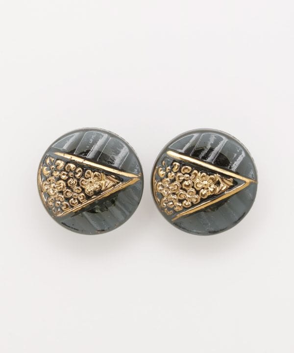 Czech Glass Button Earrings