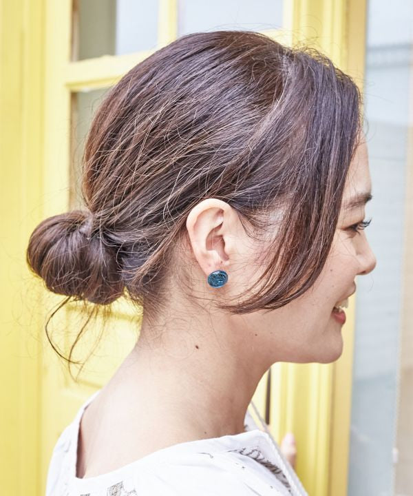 Czech Glass Button Earrings