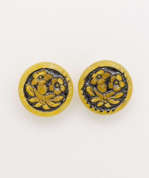 Czech Glass Button Earrings