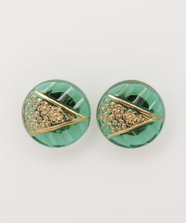 Czech Glass Button Earrings