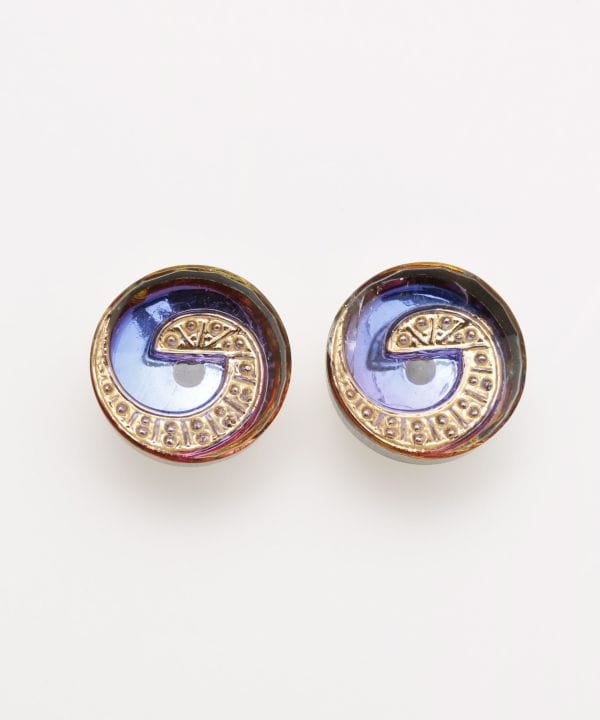 Czech Glass Button Earrings