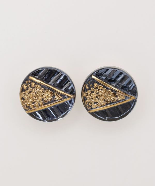 Czech Glass Button Earrings