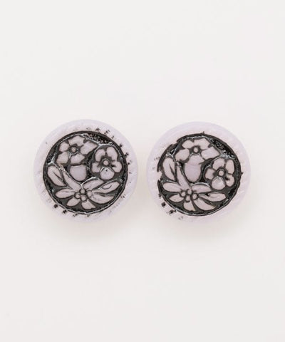 Czech Glass Button Earrings