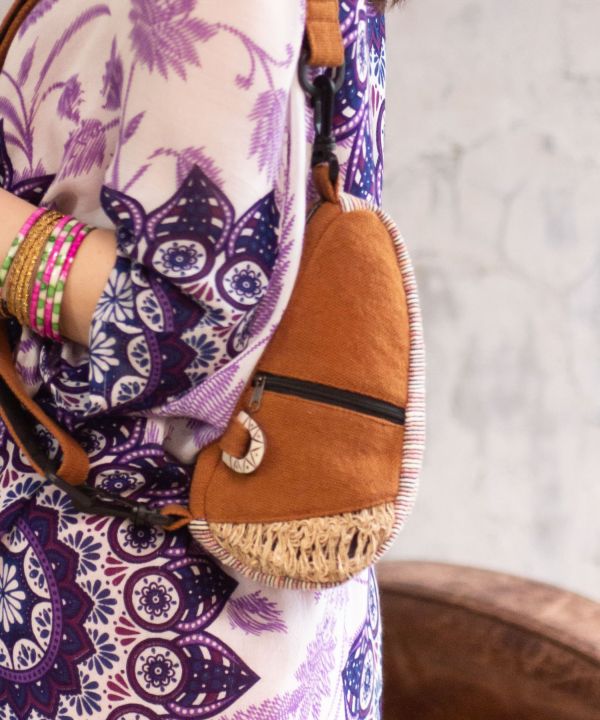 Nepalese Cotton Minimal Shoulder Bag