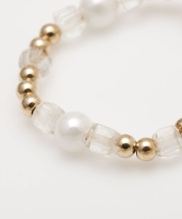 Cubic Crystal Beaded Ring