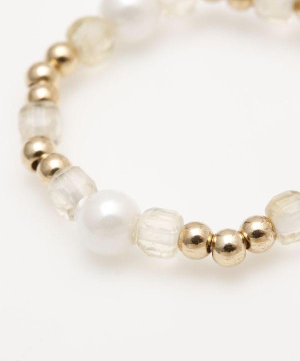 Cubic Citrine Beaded Ring