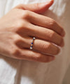 Cubic Lapis Lazuli Beaded Ring