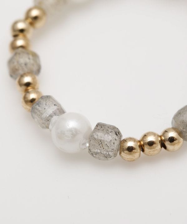 Cubic Labradorite Beaded Ring