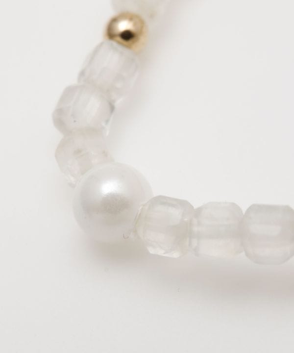 Cubic Rainbow Moonstone Beaded Ring