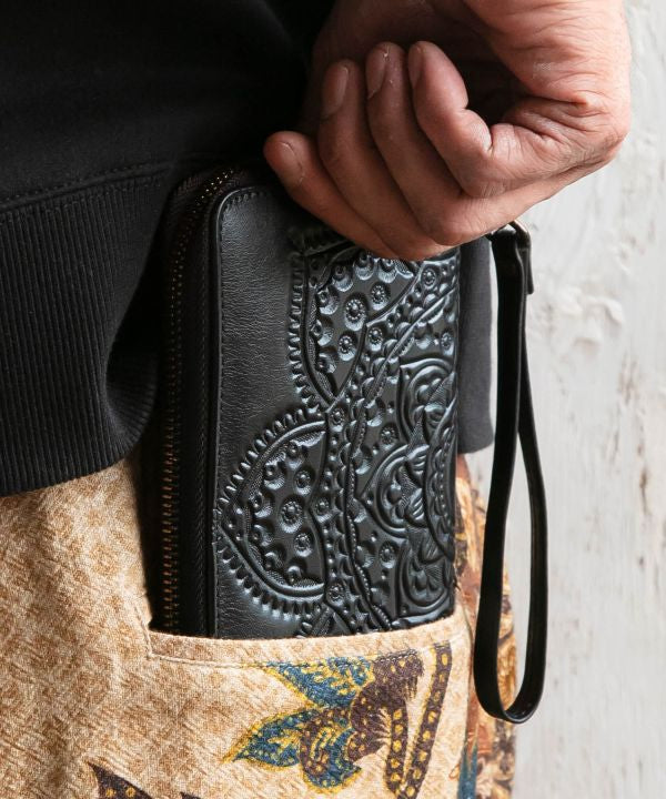 Mandala Leather Wallet Bags & Purses by AMINA - Ametsuchi