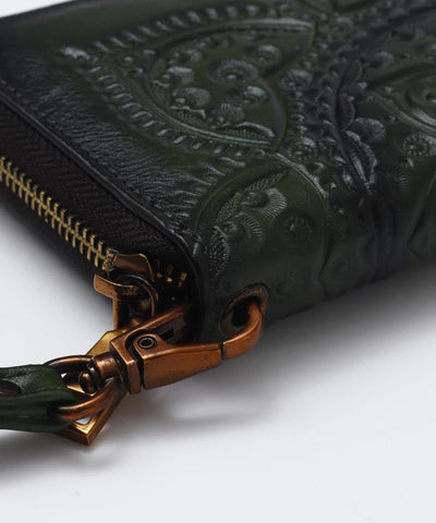 Mandala Leather Wallet Bags & Purses by AMINA - Ametsuchi