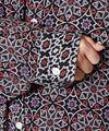 아랍어 패턴 비대칭 셔츠