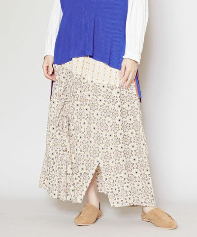 Arabic Pattern Asymmetrical Skirt
