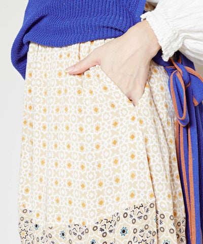 Skirt Asymmetric Corak Arab
