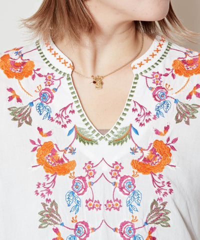 Oriental Embroidery Top