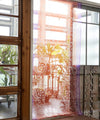 Rideau transparent motif cachemire 200 x 105 cm