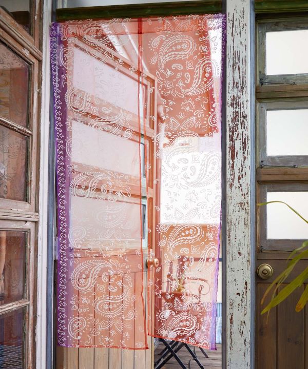 Paisley Sheer Noren Curtain