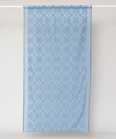 Blauer, transparenter City-Vorhang, 200 x 105 cm