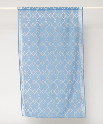 Blauer, transparenter City-Vorhang, 178 x 105 cm