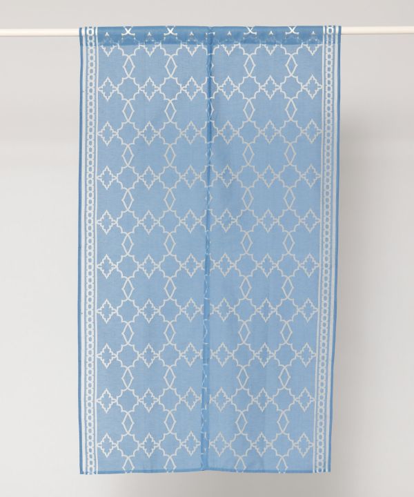 Blue City Sheer Noren Curtain