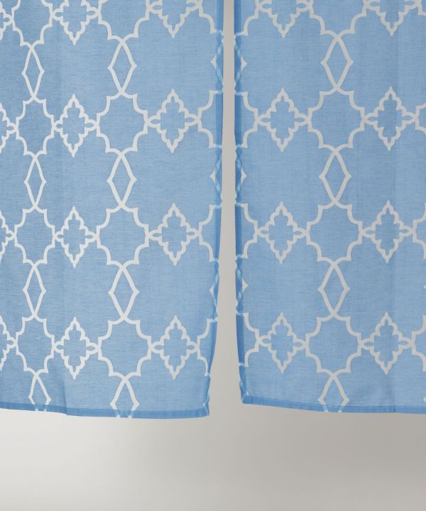 Blue City Sheer Noren Curtain