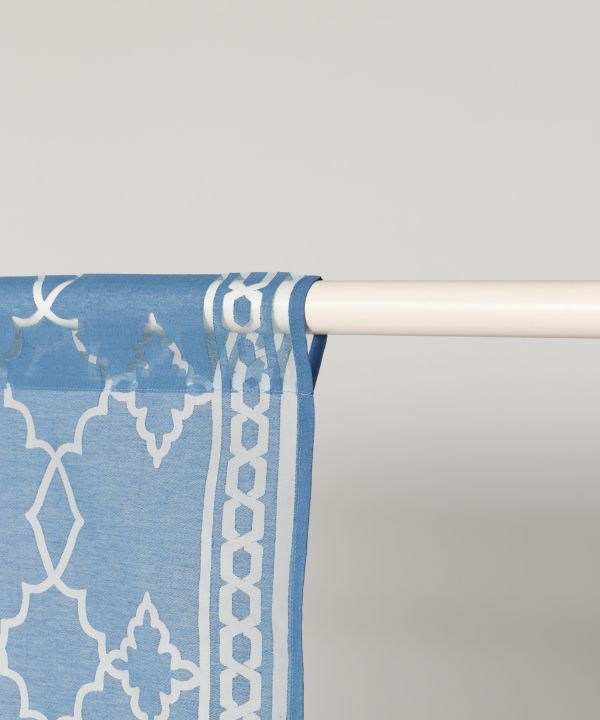 Blue City Sheer Noren Curtain