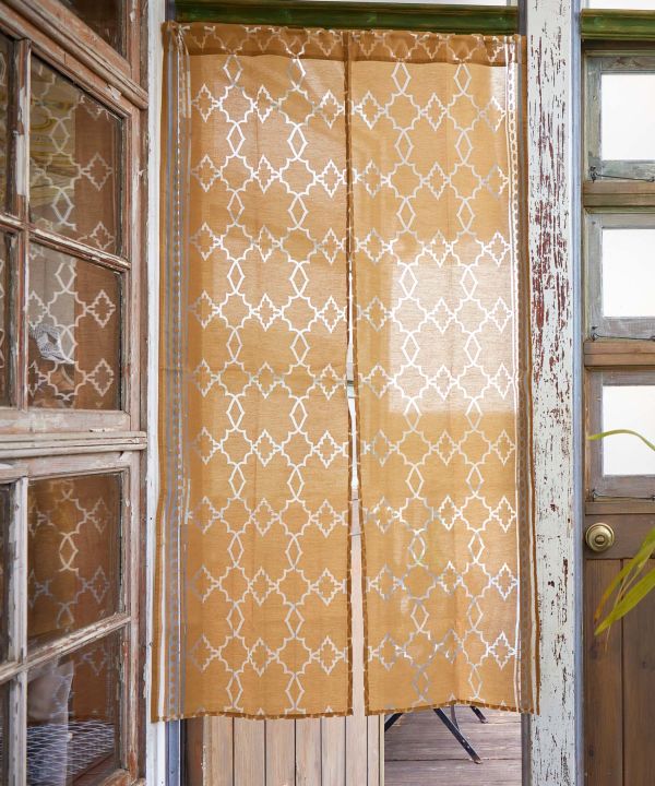 Blue City Sheer Noren Curtain