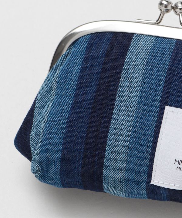 Matsusaka Momen Cotton Miito Woven Fabric x Ibara Denim GAMAGUCHI Pouch