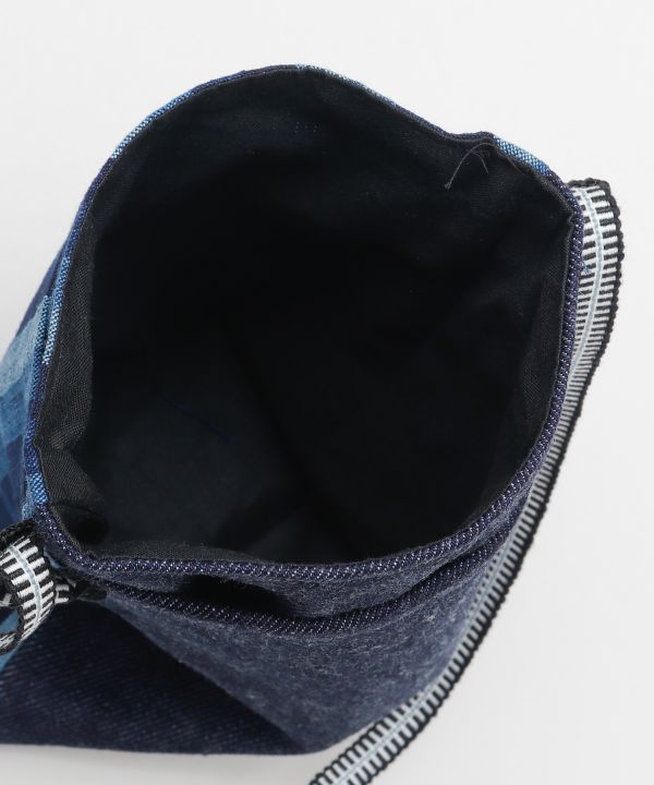Matsusaka Momen Cotton Miito Woven Fabric x Ibara Denim Shoulder Bag