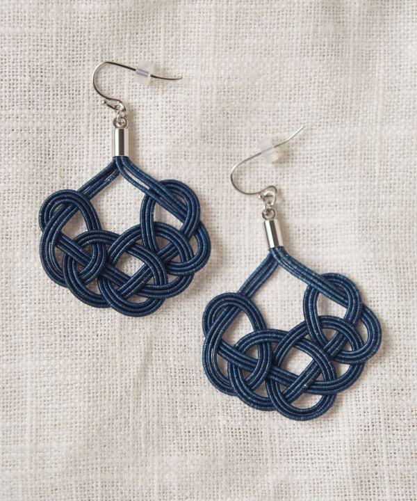 HON AIZOME - MIZUHIKI AWAJI MUSUBI Earrings