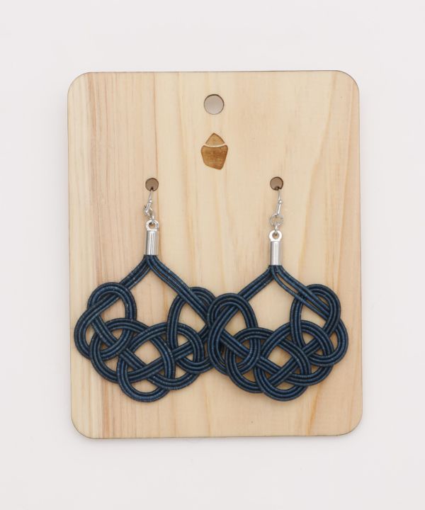HON AIZOME - MIZUHIKI AWAJI MUSUBI Earrings