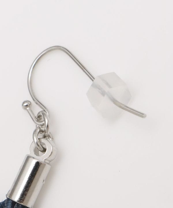 本藍染 水引梅結びピアス