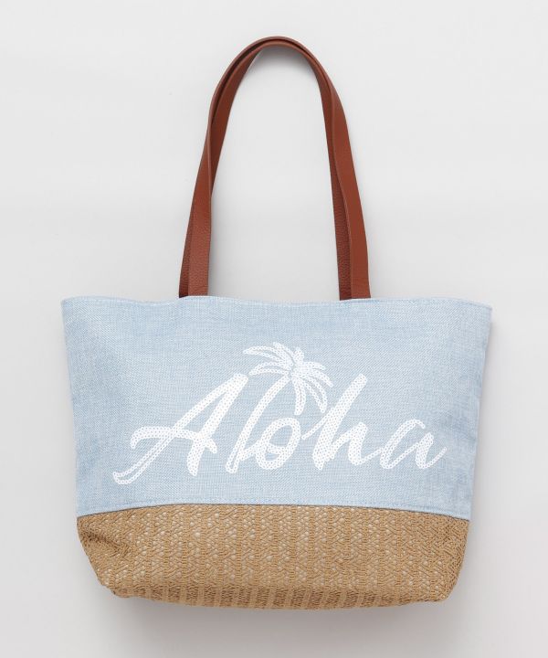 กระเป๋าโท้ตปักเลื่อม Aloha