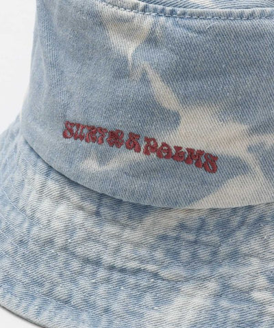 Sombrero de mezclilla blanqueado SURF＆Palms