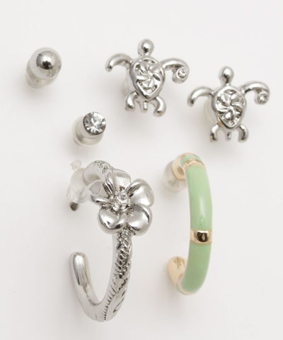 Honu & Plumeria Earrings Set
