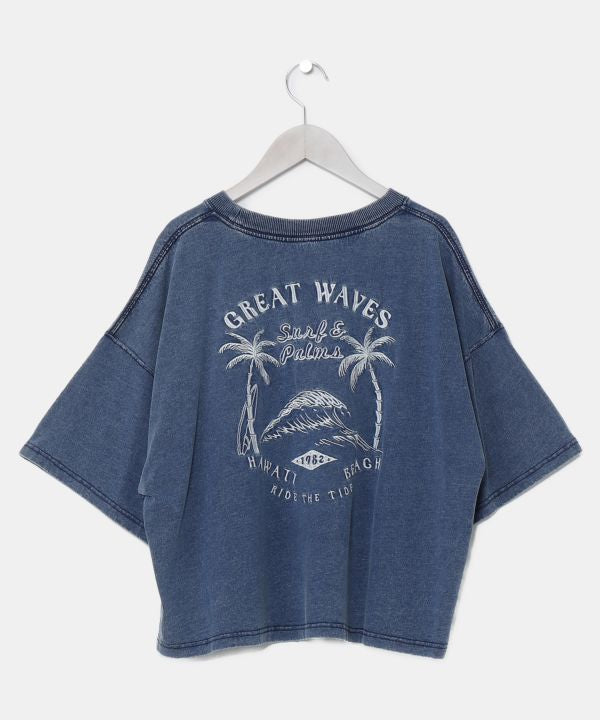 SURF＆Palms Washed Cotton Tee