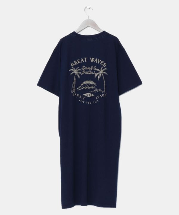 SURF&Palms T-Shirt-Kleid aus gewaschener Baumwolle