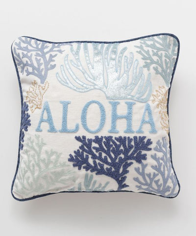 Ocean Embroidery Pillow Cover