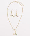 Whale Tale Necklace and Earrings Set
