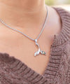 Whale Tale Necklace and Earrings Set