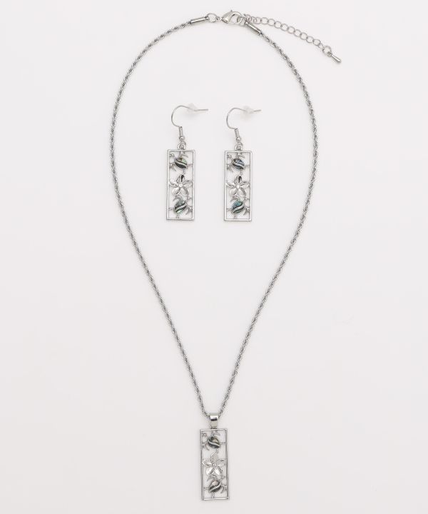 Honu Necklace and Earrings Set