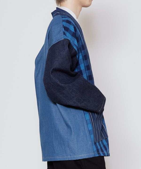 Moderne Haori-Jacke aus Heritage-Mischgewebe