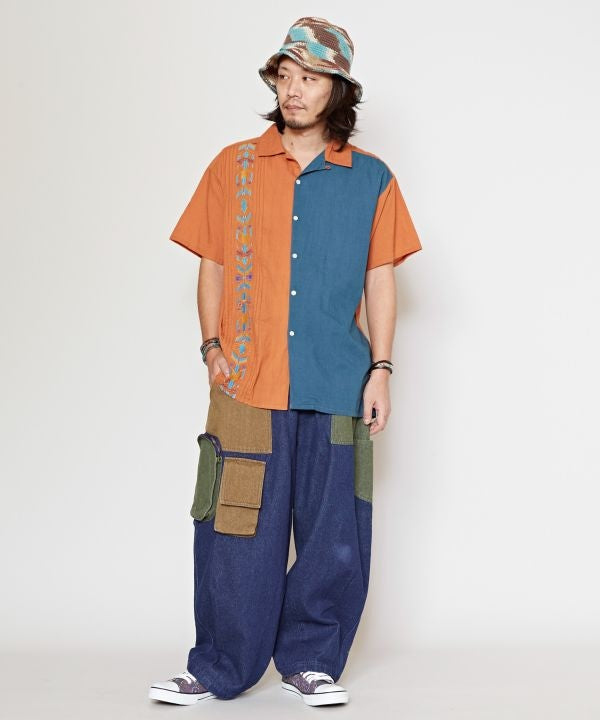Patchwork Denim Pants